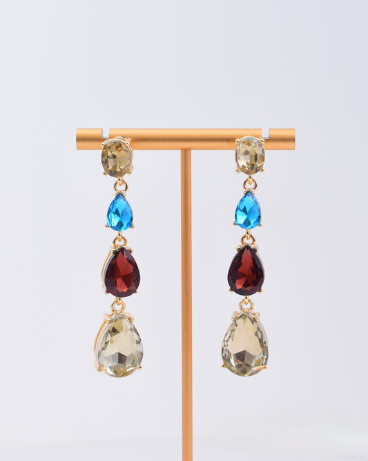 Multi Color Teardrop Earrings