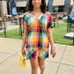 Uncle Frank Checked Shift Dress - Multi