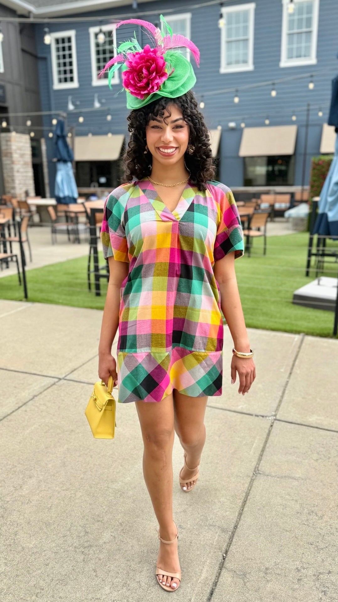 Uncle Frank Checked Shift Dress - Multi