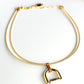 CXC Gold Plated Layered Stirrup Necklace