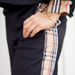 Sydney Black & Plaid Trim Pant
