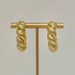 Coiled Gold Hoop Earrings