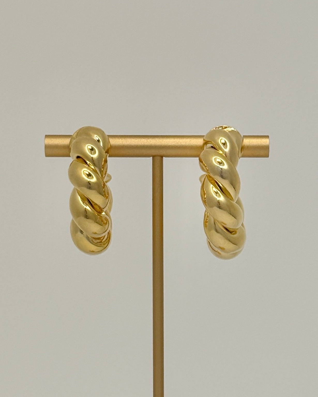 Coiled Gold Hoop Earrings