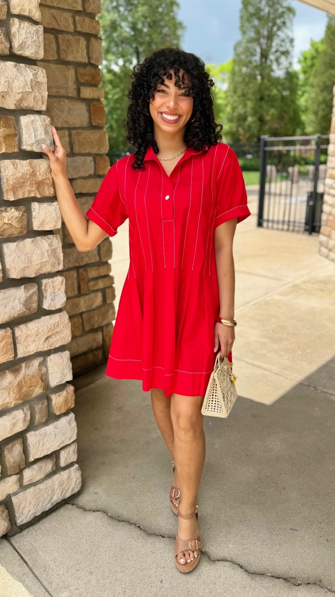 Uncle Frank Pleated Shirt Dress
