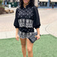 Easton Embroidered Shorts - Black