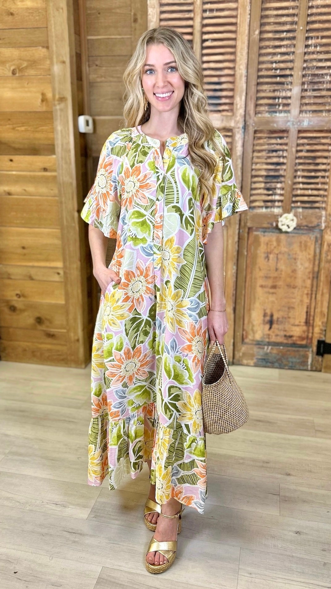 Ivy Jane Go With The Flow Dress - Olive