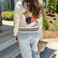 Puppy Cardigan Sweater - Ecru
