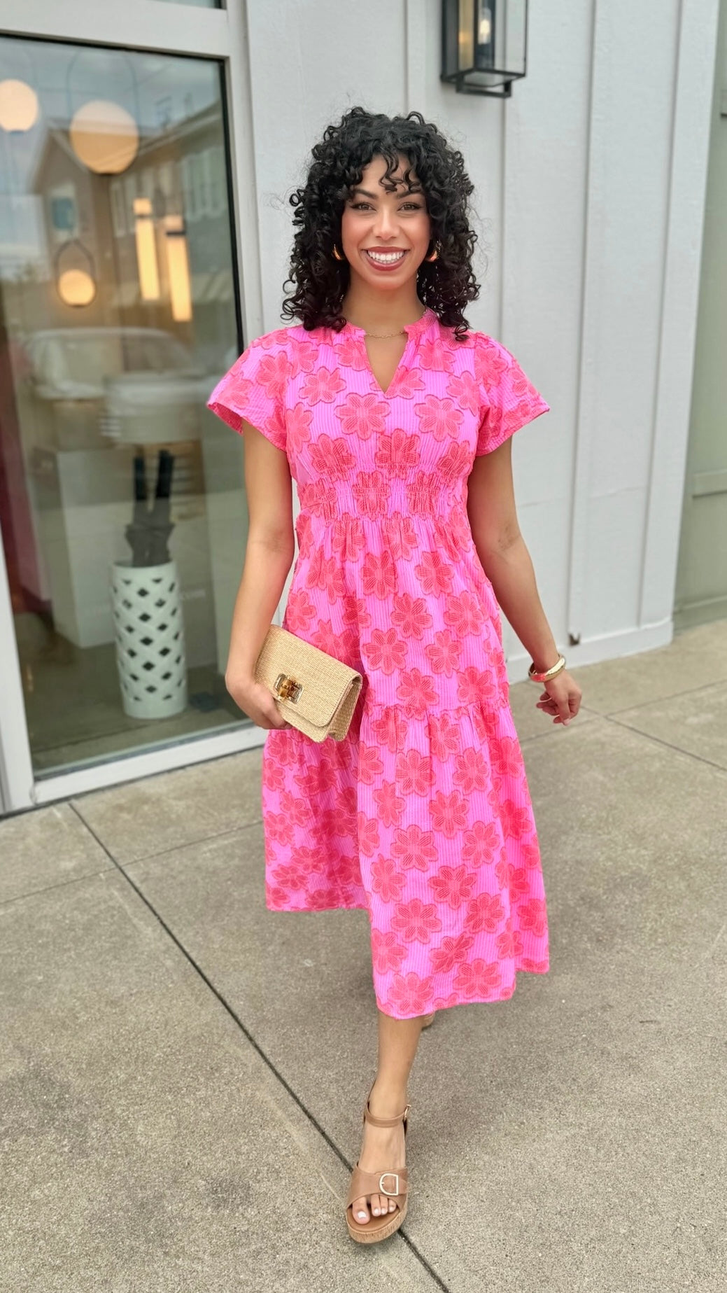 Uncle Frank Clip Daisy Dress - Pink