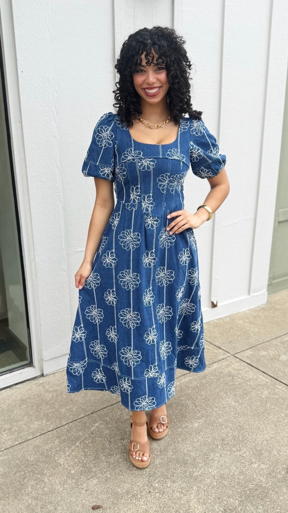Daisy Denim Midi Dress