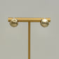 Gold Button Hoop Earrings