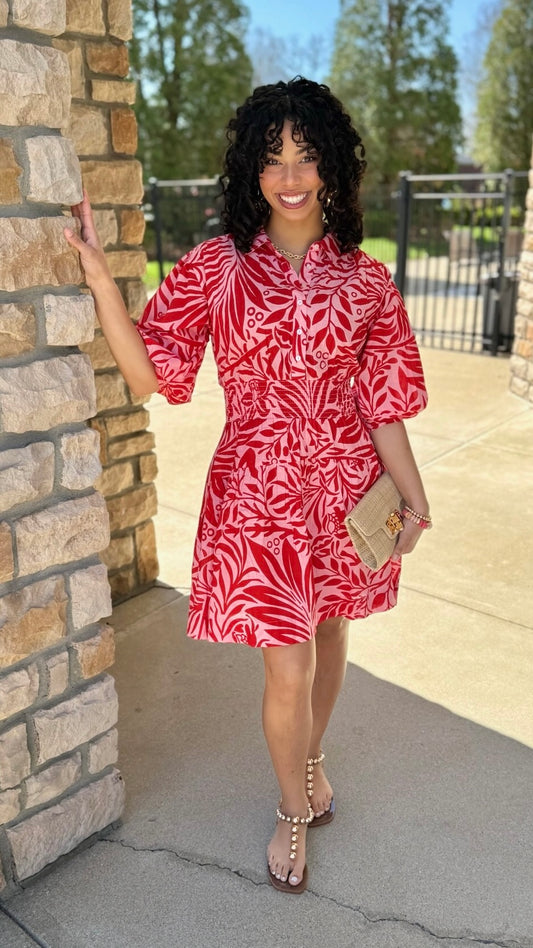 Uncle Frank Shirt Dress - Pink