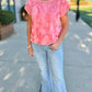 Ivy Jane Faux Fur Tee - Flamingo