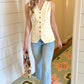 Dear John Prue Denim Vest - Wheat