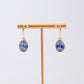 Light Blue Oval Crystal Earrings