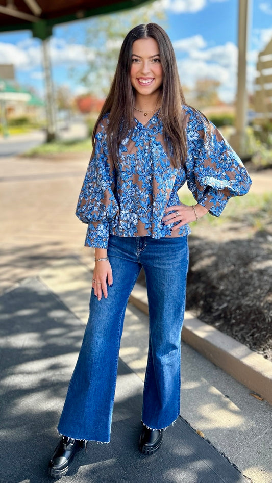 Dear John Fiona Wide Leg Jeans - Borealis