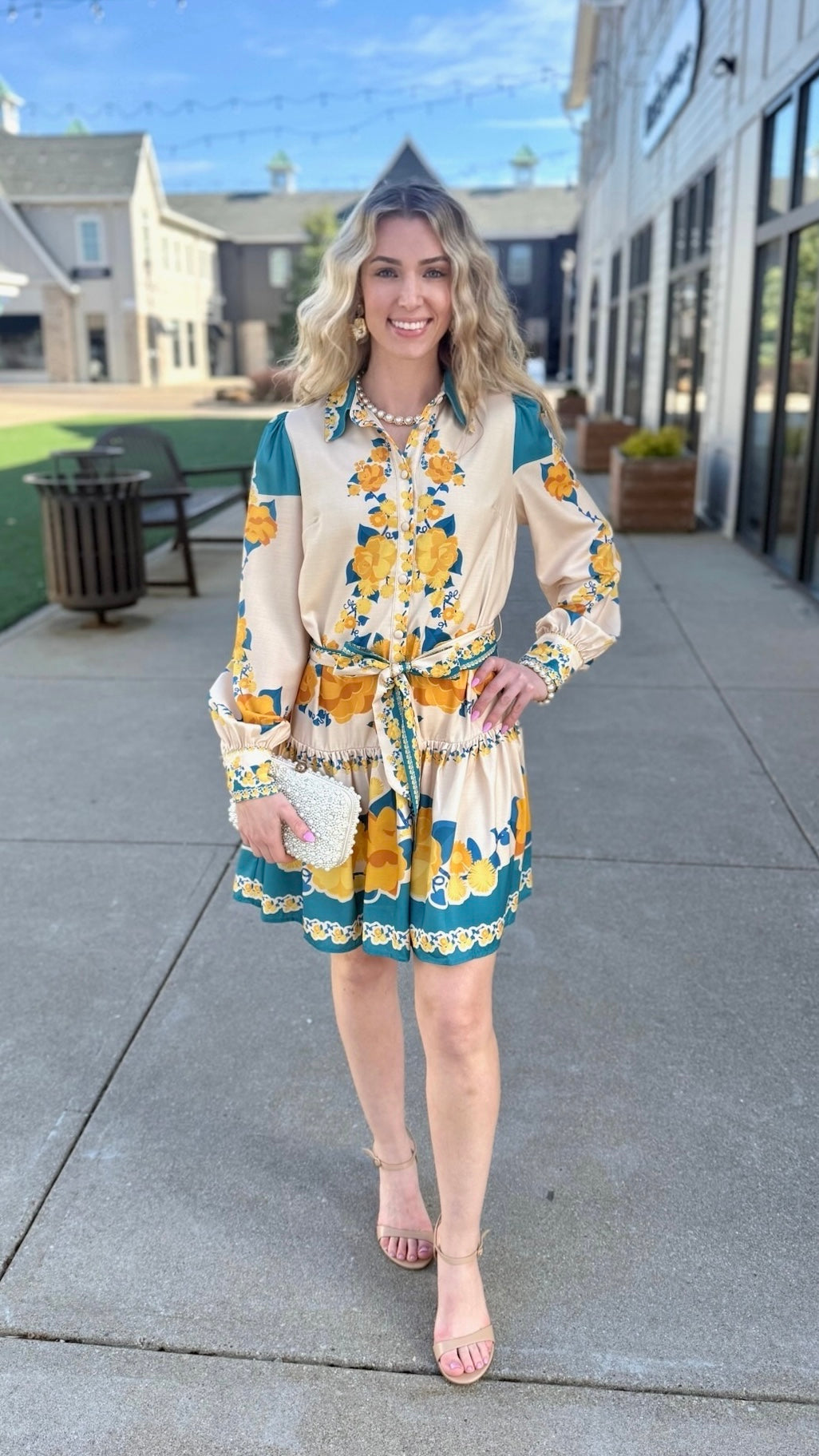 Harper Floral Belted Dress