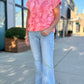 Ivy Jane Faux Fur Tee - Flamingo