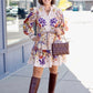 Anna Lace Floral Belted Dress