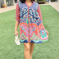 Sarai Button Dress - Navy