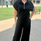 Black Zip Love Leisure Top