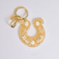Hand-Painted Good Luck Horseshoe Keychain