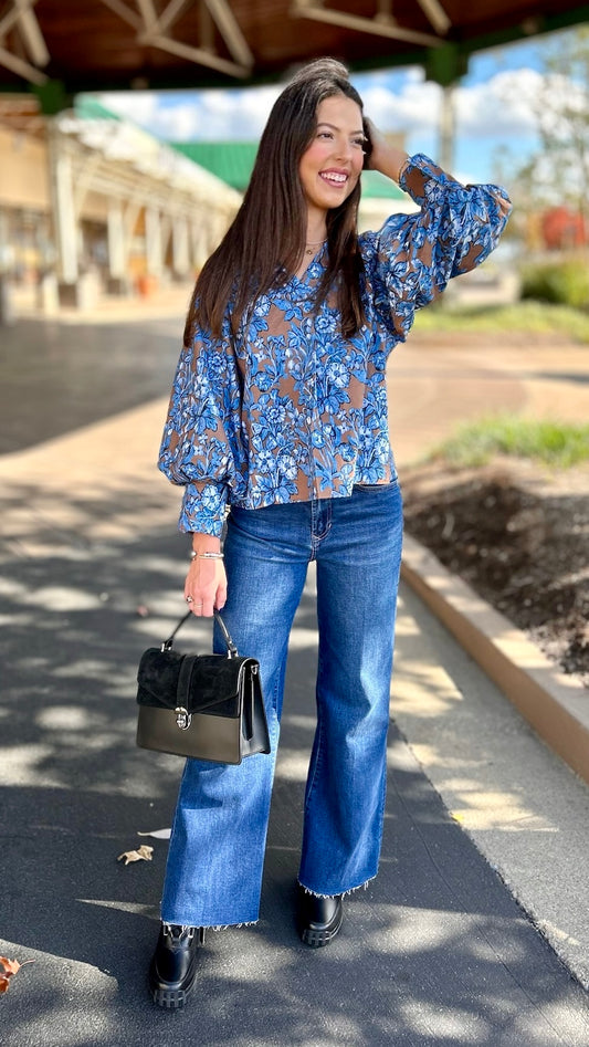Dear John Fiona Wide Leg Jeans - Borealis