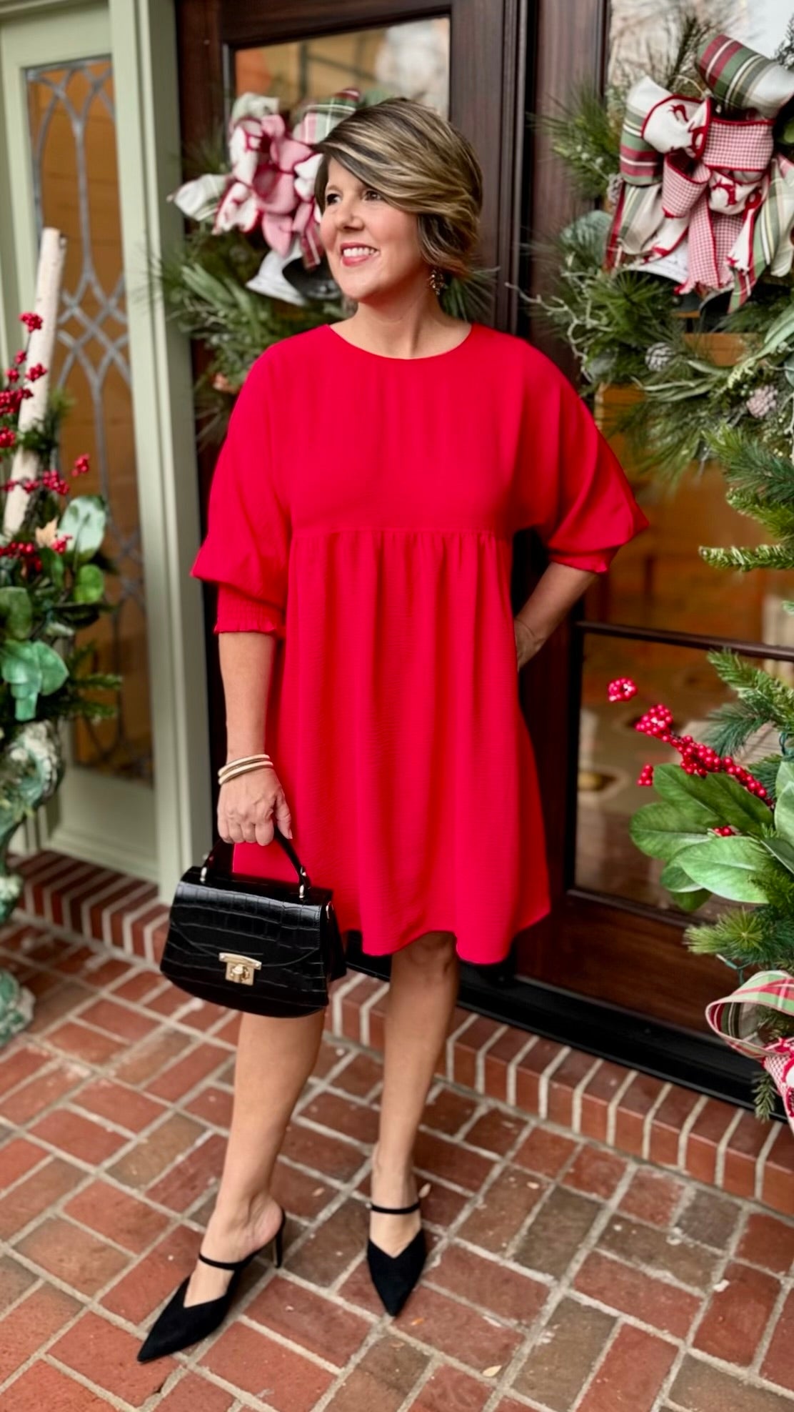 Ivy Jane Red Babydoll Dress Tunie's Boutique Ivy Jane Red Babydoll Dress Tunie's Boutique