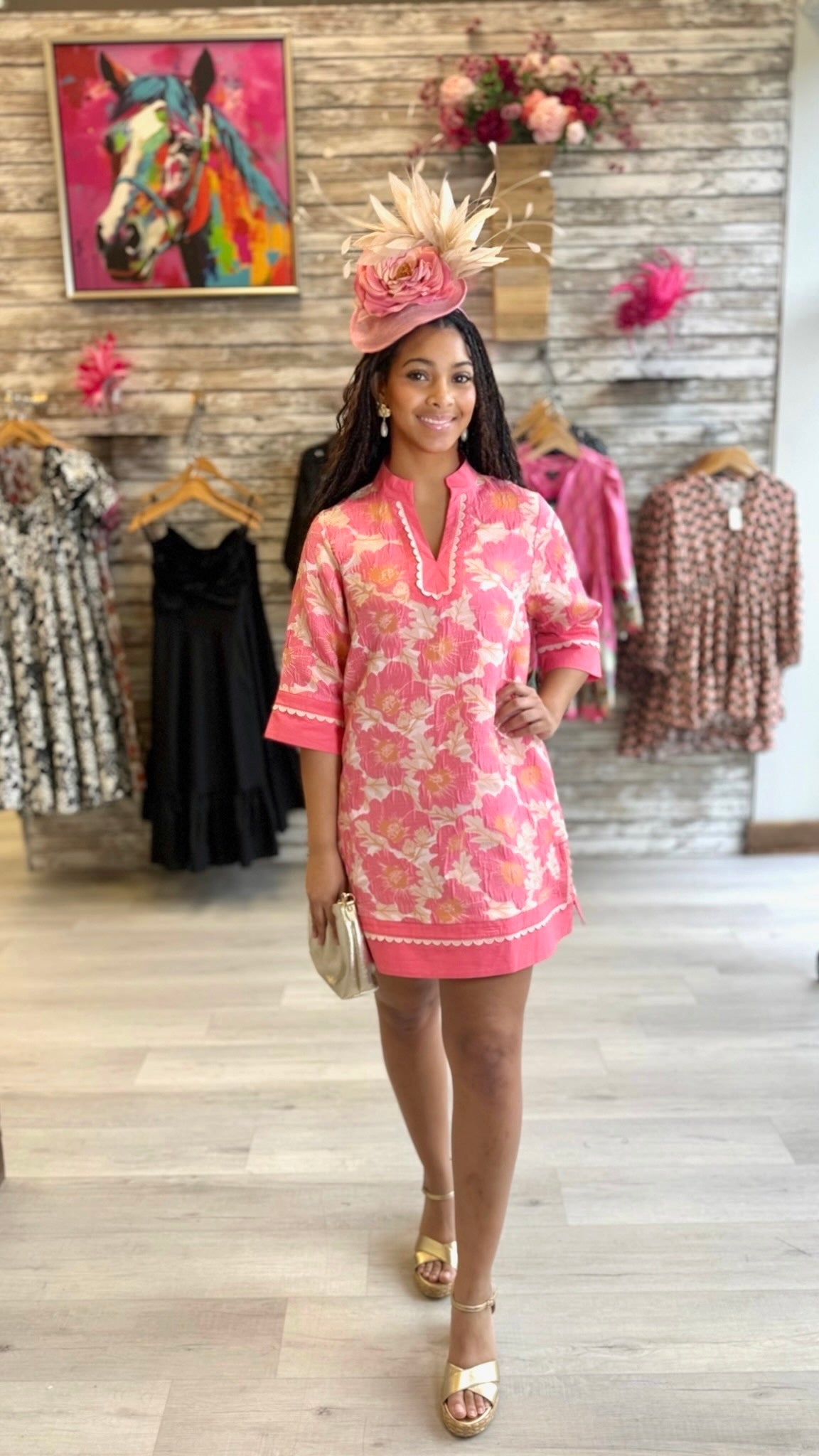 Heather Dress - Flamingo