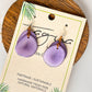 Tagua Fiesta Petal Tiered Earrings - Lavendar