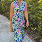 Tabi Floral Midi Dress - Navy