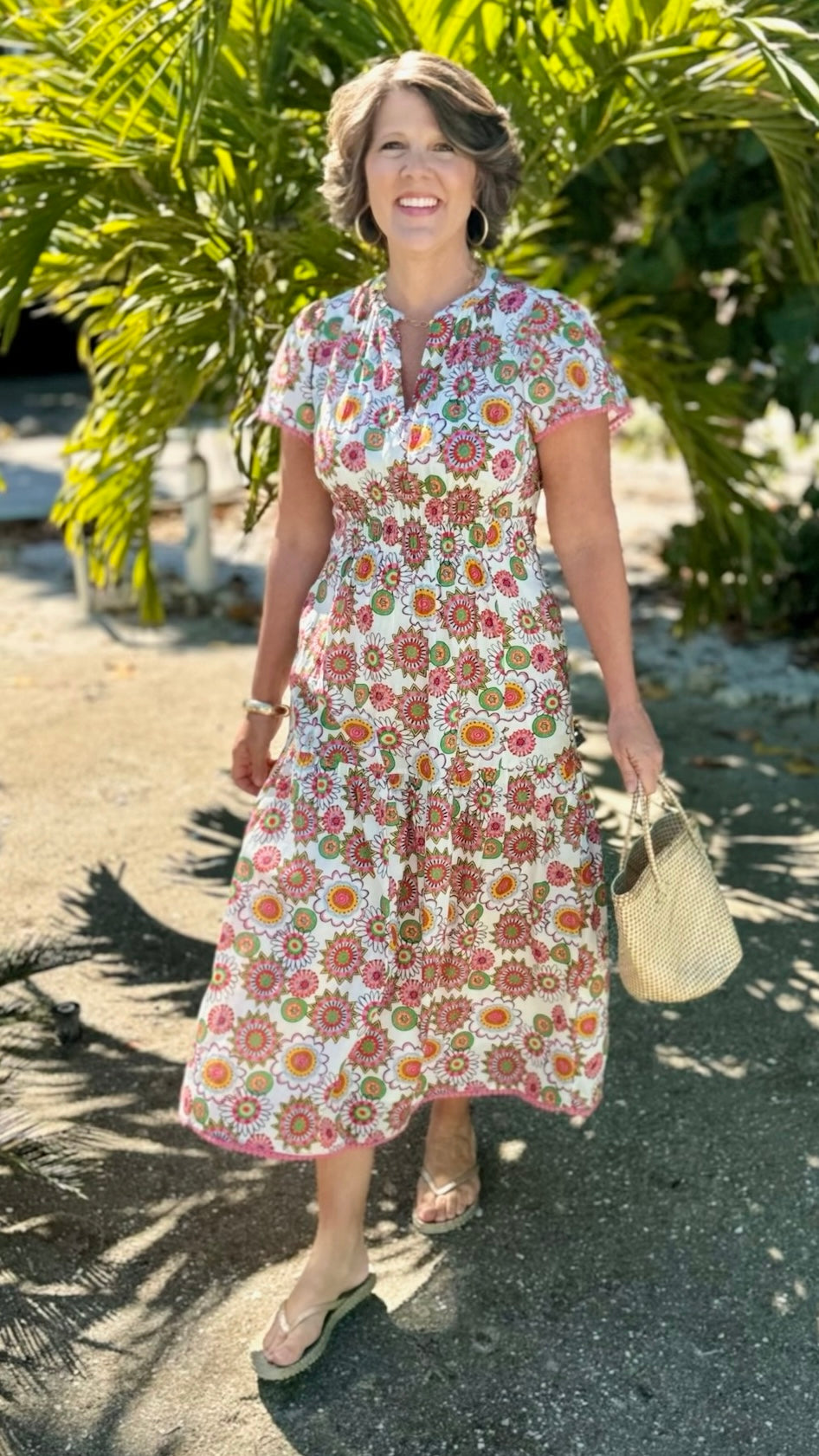 Uncle Frank Shirred Front Dress - Multi