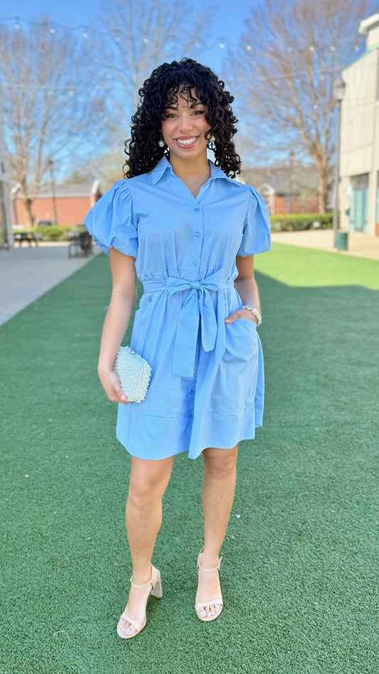 Sofia Nelda Dress - Baby Blue