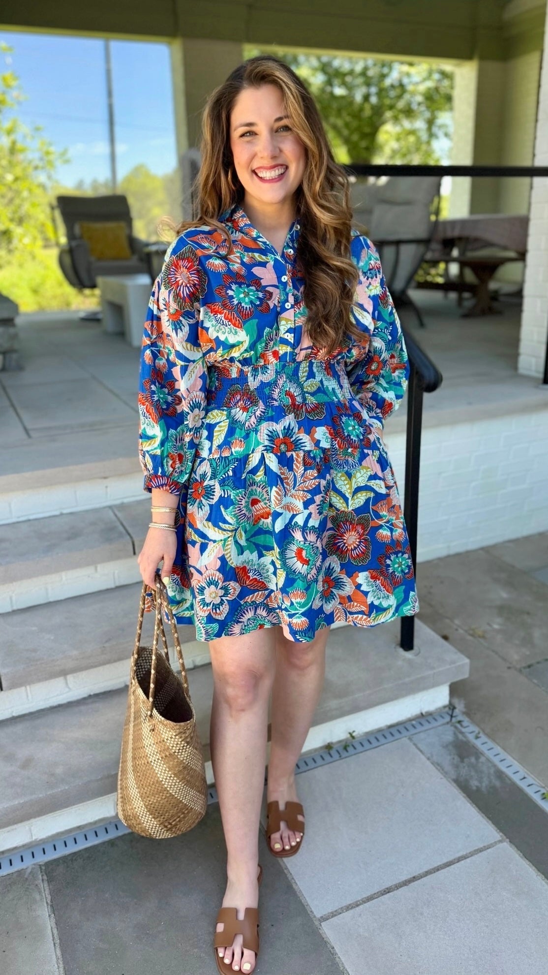 Uncle Frank Pintucked Dress - Blue
