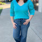 Bobi Victorian Sleeve Tee - Mermaid