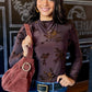 Astrid Velvet Top - Merlot