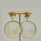 Shell and Disc Circle Earrings