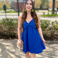 Little Blue Bow Babydoll Dress