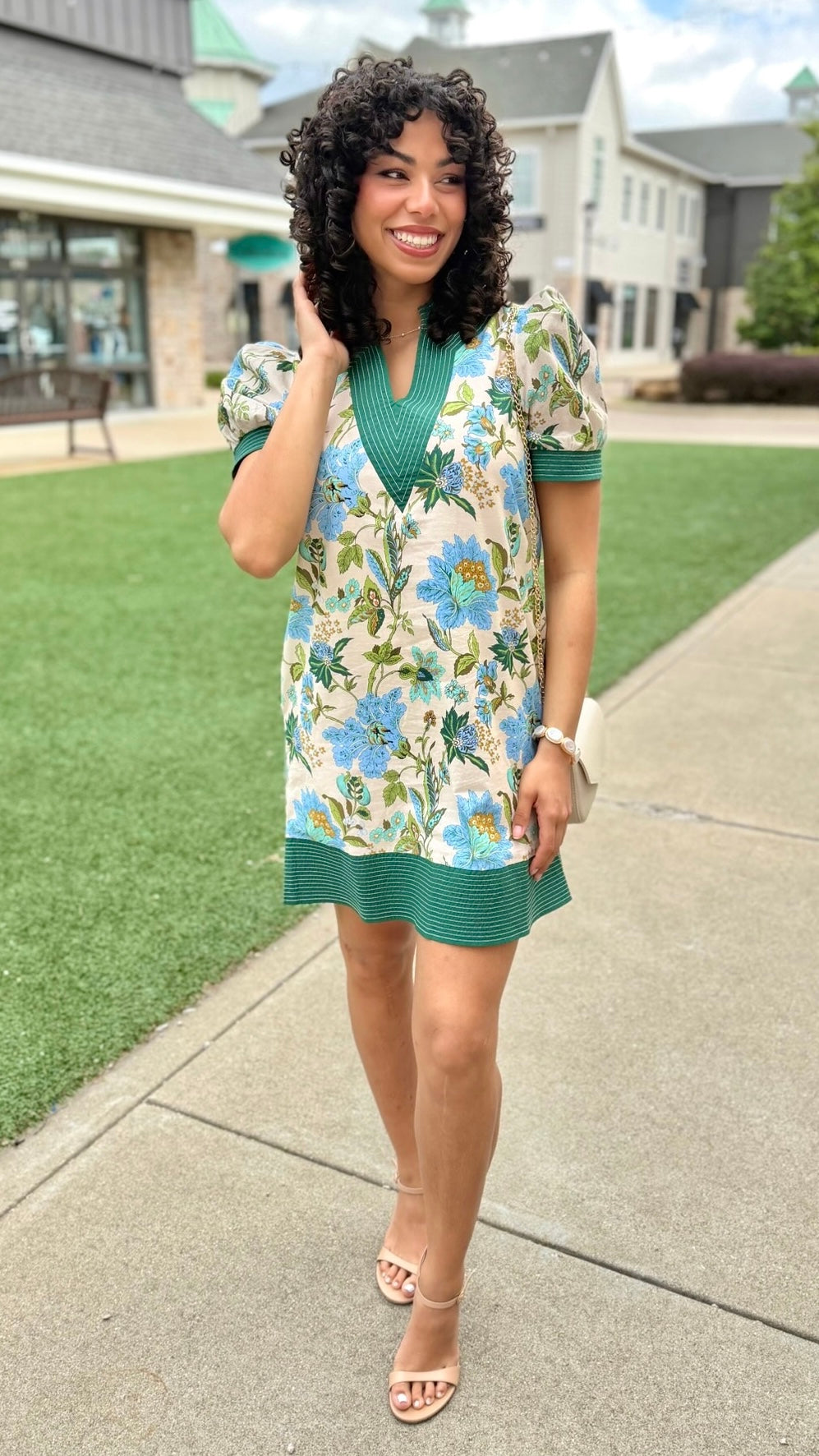 Charlotte Floral Dress - Ecru