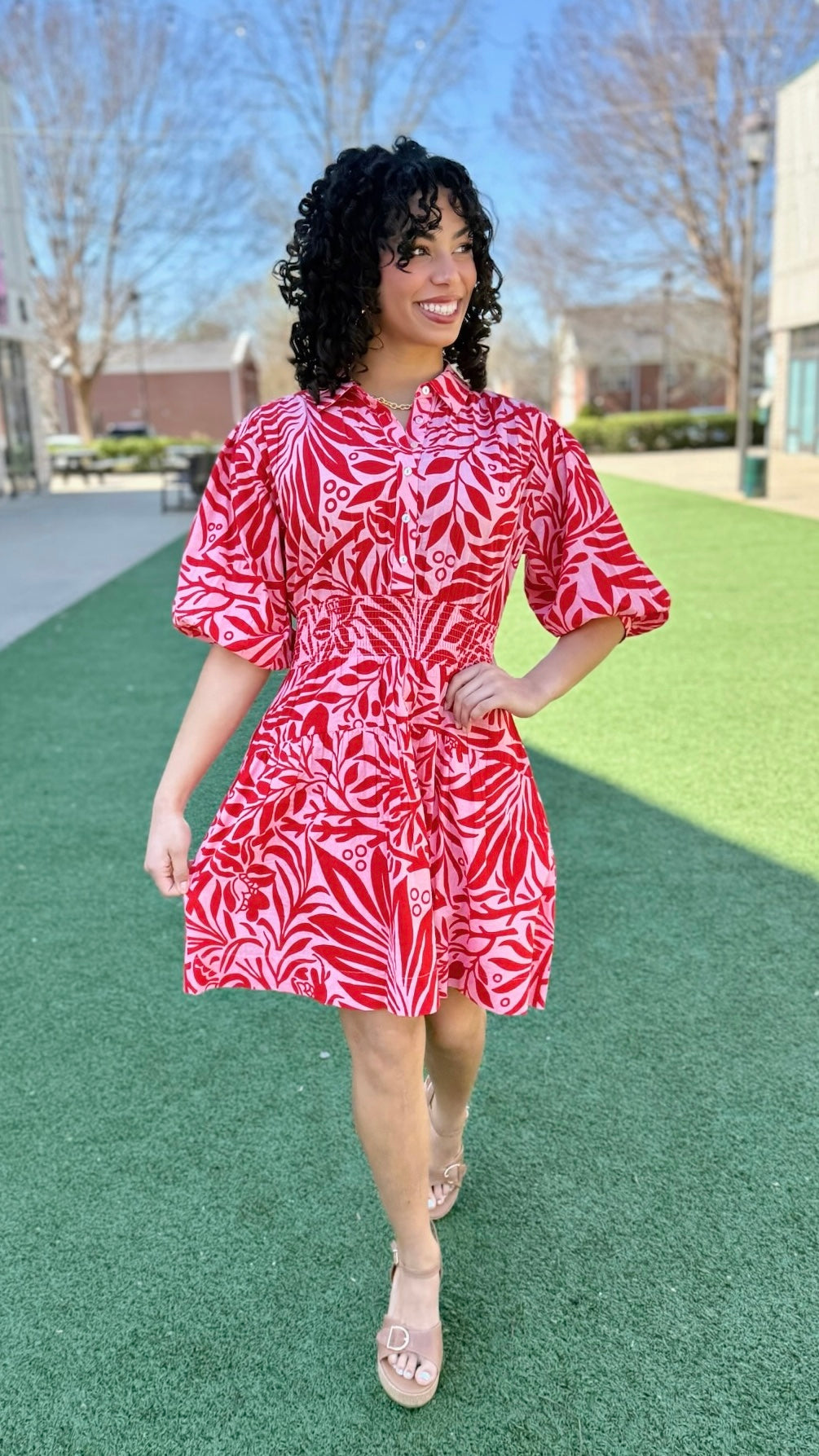 Uncle Frank Shirt Dress - Pink