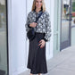Sierra Satin Long Skirt - Black