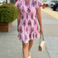 Uncle Frank Pink Stripe Shirred Front Dress