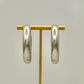 50mm Chunky Hoop Earrings - Silver