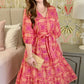 Ivy Jane Midi Tiered Dress -  Fuchsia