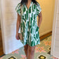 Jade Mini Tunic Dress - Green Print