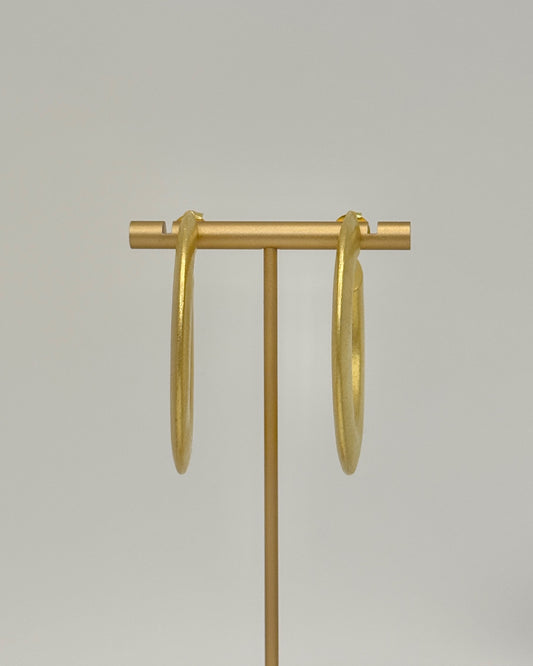 Large Matte Gold Hoops