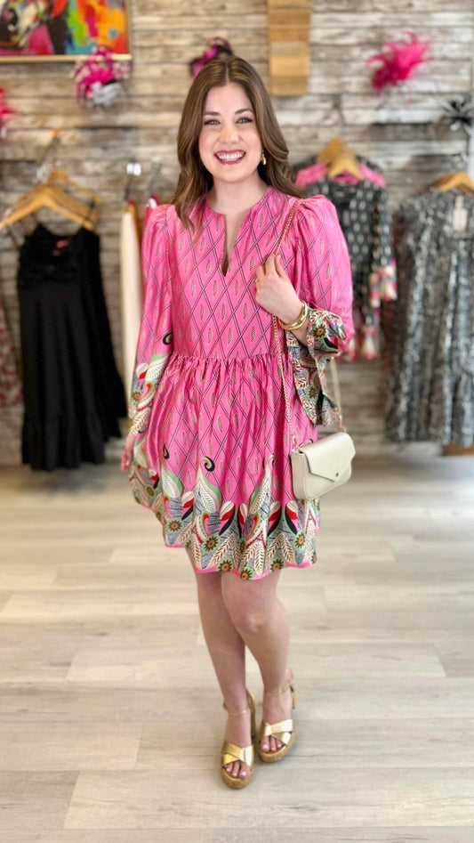 Frances Floral Dress - Pink