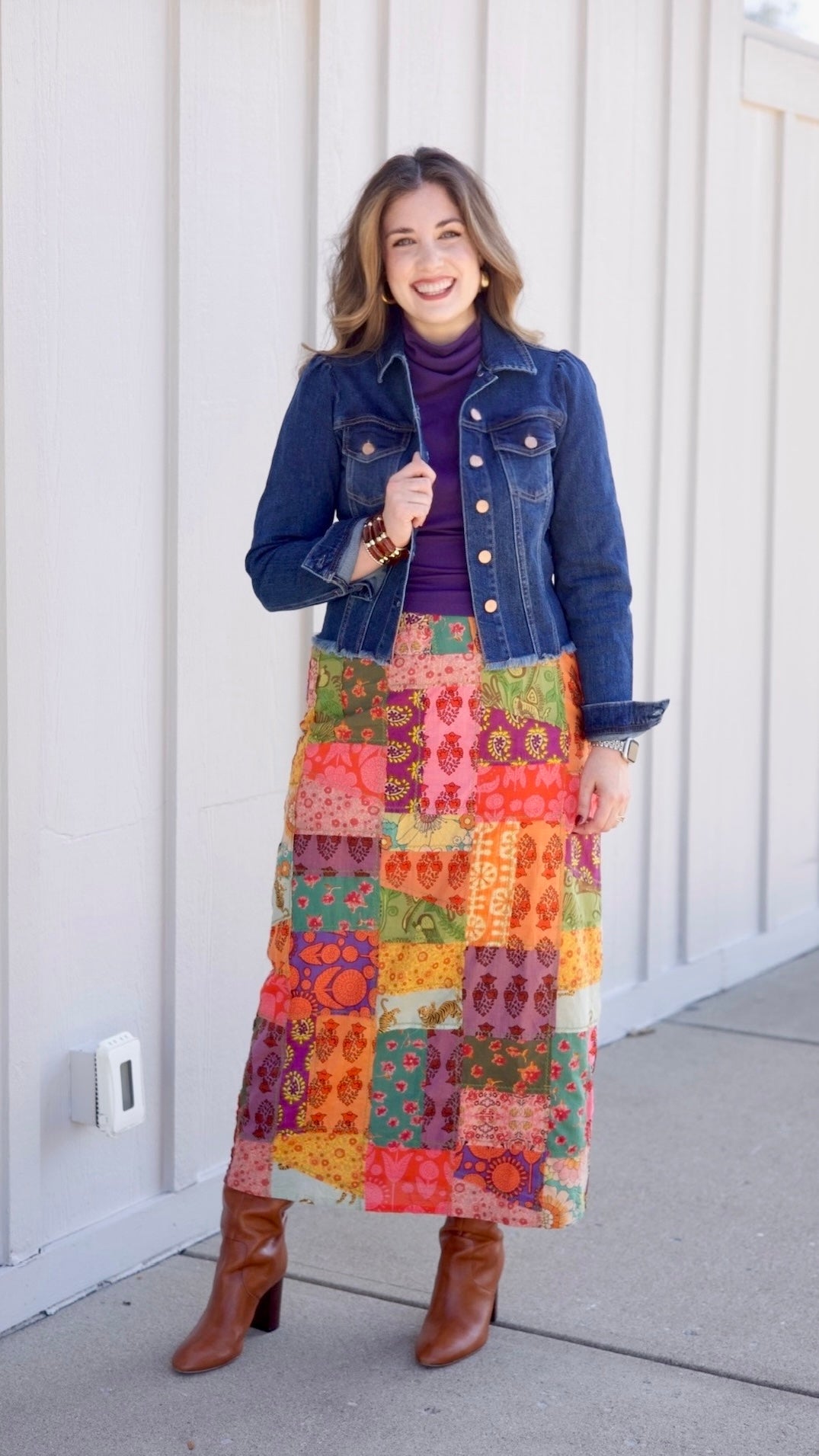 Ivy Jane Patchwork Skirt - Multi – Tunie's Boutique
