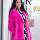Ivy Jane Faux Fur Coat - Hot Pink