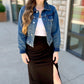 Bobi Shiloh Shirred High Slit Skirt - Black