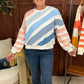 Agnes Colorblock Textured Pullover